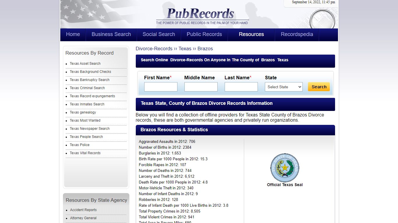 Brazos County, Texas Divorce Records - Pubrecords.com